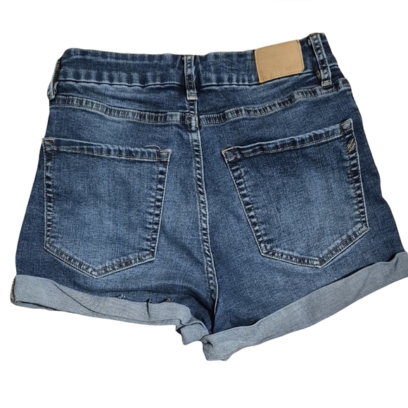 Aeropostale Blue Jean Shorts High-Waisted Casual - Picture 5 of 7